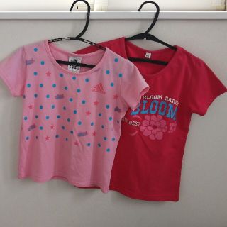 アディダス(adidas)のTシャツ２枚ピンク(Tシャツ/カットソー)