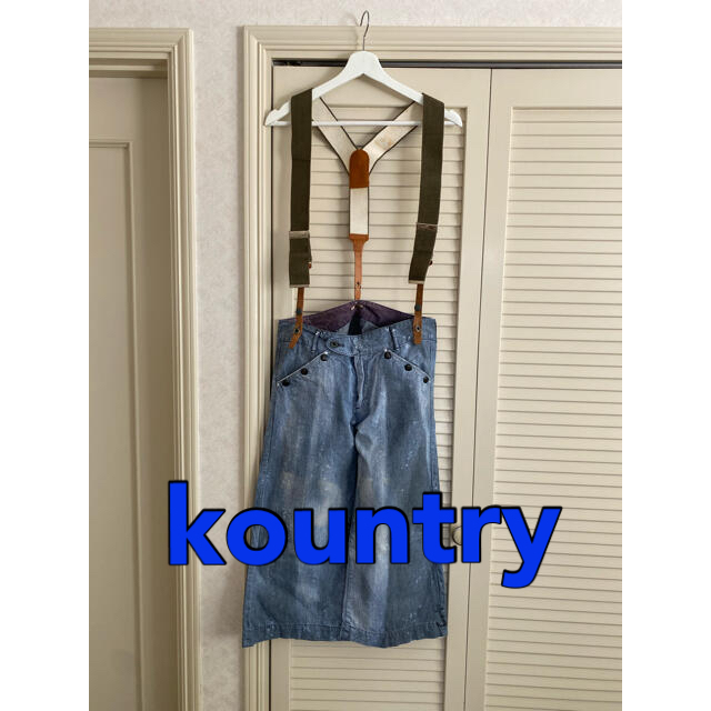 KAPITAL(キャピタル)の最終値下げ❗️ KAPITAL kountry サスペンダー付きクロップドパンツ レディースのパンツ(サロペット/オーバーオール)の商品写真