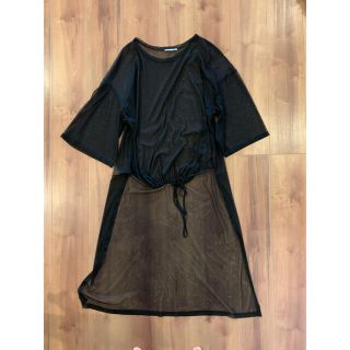 ザラ(ZARA)のZARAバックロングシアートップスBLK(その他)