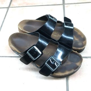 ビルケンシュトック(BIRKENSTOCK)の厚底パピリオ ビルケンシュトック41　 アリゾナ　パテント (サンダル)