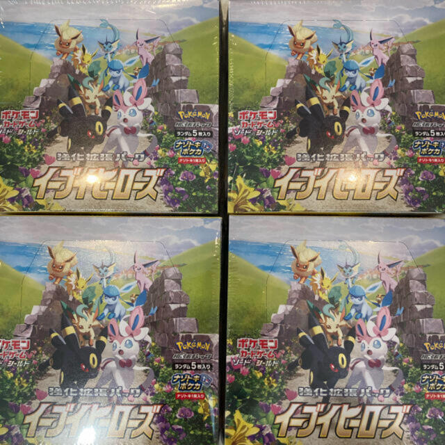 イーブイヒーローズ　ポケモンカード　4box