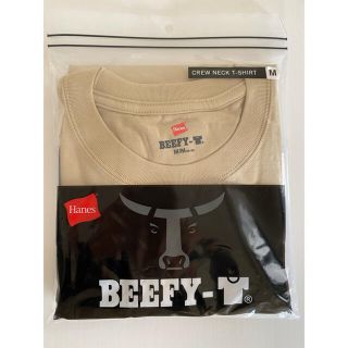 ヘインズ(Hanes)の新品未開封 BEEF-Y hanes ヘインズ ベージュ クルーネック Tシャツ(Tシャツ(半袖/袖なし))