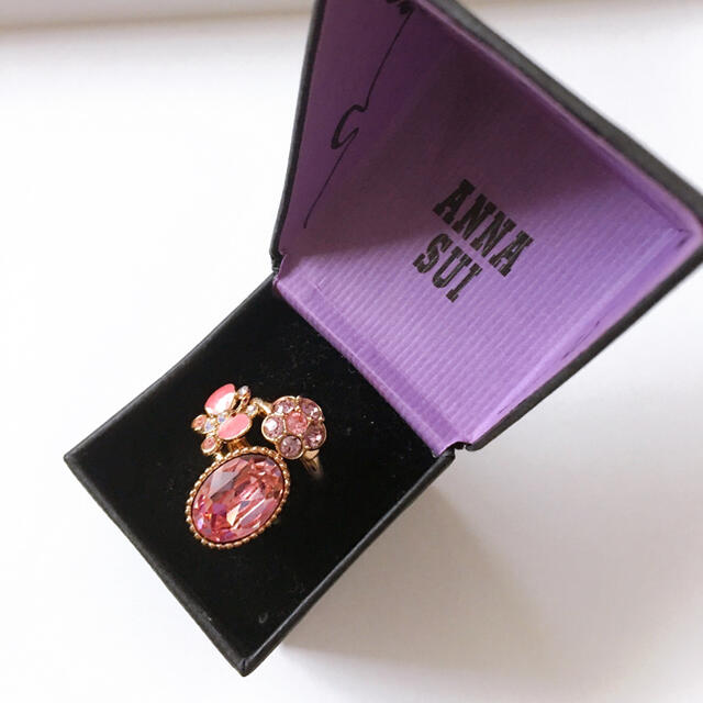 ANNA SUI(アナスイ)のアナスイ　三連リング　ピンク レディースのアクセサリー(リング(指輪))の商品写真