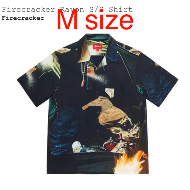 supreme firecracker rayon シャツ　M