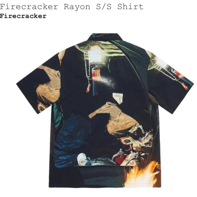 supreme firecracker rayon シャツ　M