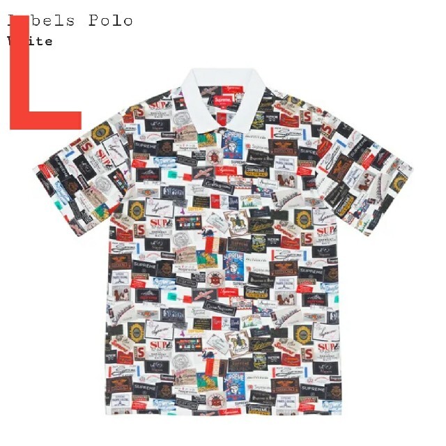 ポロシャツSupreme Labels Polo ラベル ポロ ポロシャツ Lサイズ