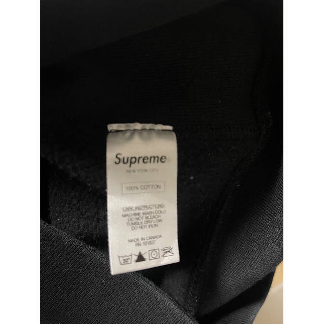 supreme hoodie パーカー　ブラック　Lサイズ 3