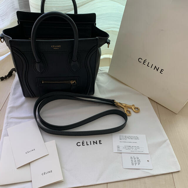 celine(セリーヌ)のマハロ様専用　セリーヌ　ラゲージ　ナノ　ネイビー レディースのバッグ(ショルダーバッグ)の商品写真