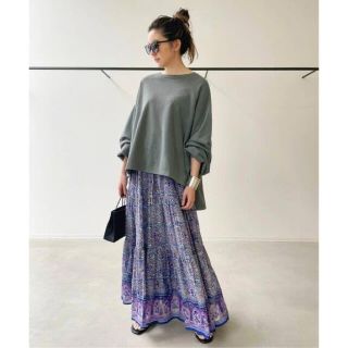 アパルトモンドゥーズィエムクラス(L'Appartement DEUXIEME CLASSE)の【BLUE BOHEME/ブルー ボヘム】Cotton Tiered Skirt(ロングスカート)