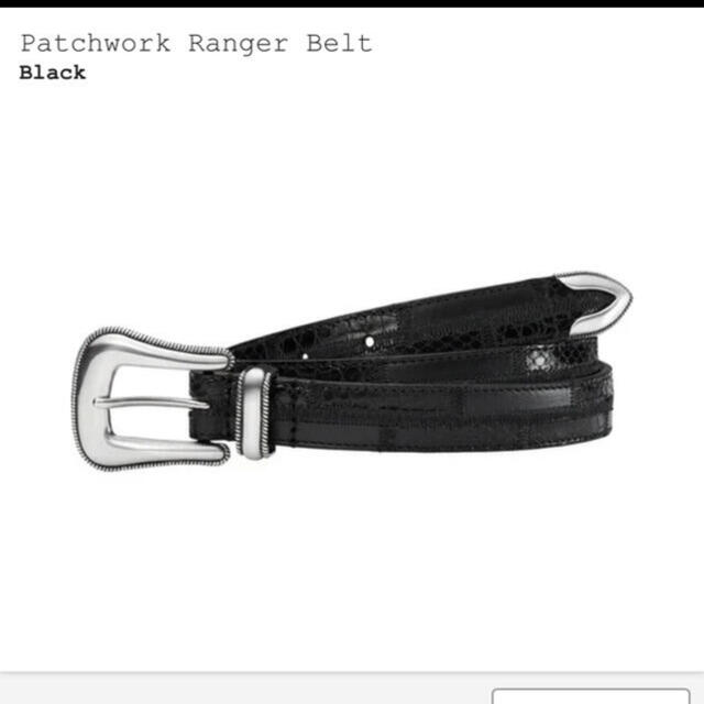 即日発送supreme patchwork ranger belt black