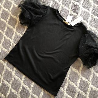 lumacion 新品パフバルーンTシャツドットチュールロンパースm(Tシャツ(長袖/七分))