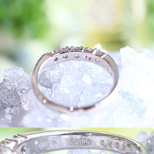 専用です。大粒天然ピンクダイヤモンド◇エタニティリング レディースのアクセサリー(リング(指輪))の商品写真