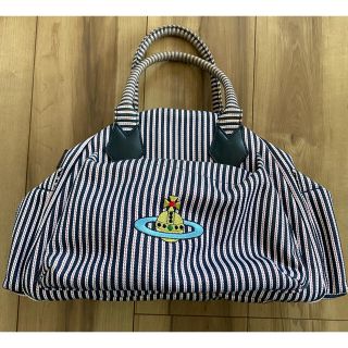 ヴィヴィアンウエストウッド(Vivienne Westwood)のVivienne Westwood ハンドバッグ オーブ ストライプ 刺繍(ハンドバッグ)