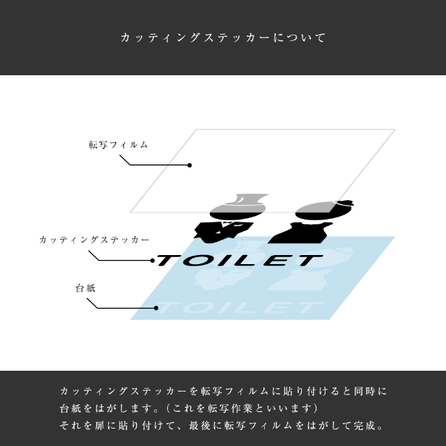 スマートなトイレ用サインステッカー#04 | トイレマーク トイレサイン ハンドメイドのインテリア/家具(インテリア雑貨)の商品写真