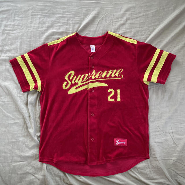 Supreme Velour Baseball Jersey ベースボールシャツ
