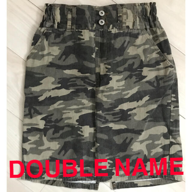 DOUBLE NAME(ダブルネーム)のDOUBLE NAME  迷彩ひざ丈タイトスカート レディースのスカート(ひざ丈スカート)の商品写真