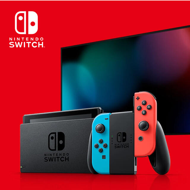 任天堂(ニンテンドウ)のNintendo Switch JOY-CON(L) ネオンブルー/(R) ネオ エンタメ/ホビーのゲームソフト/ゲーム機本体(家庭用ゲーム機本体)の商品写真