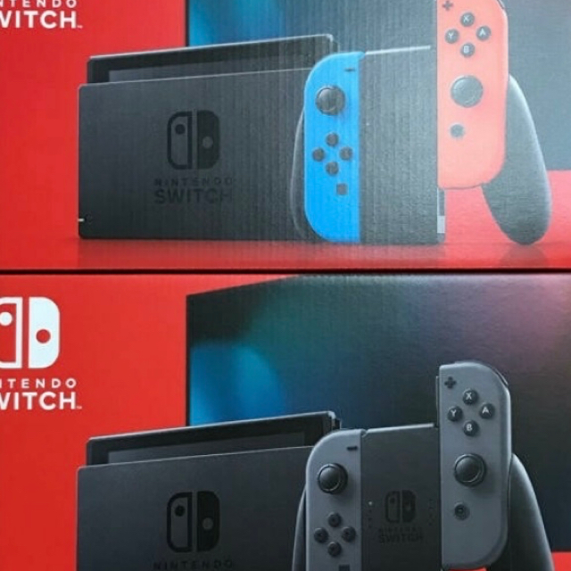 新品未開封　任天堂　ニンテンドースイッチ　ネオンブルーレッド　グレー　2台セット