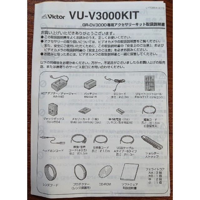 JVC ビクター ビデオカメラ GR-DV3000 動作品