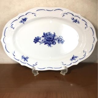 ロイヤルコペンハーゲン(ROYAL COPENHAGEN)のお値下 新品 未使用 リンドナー コバルトフラワー コバルトブルー オーバル(食器)