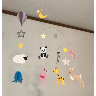 アニマルモビール ❤︎星空の動物たち❤︎ ハンドメイド インテリア メリー(モビール)