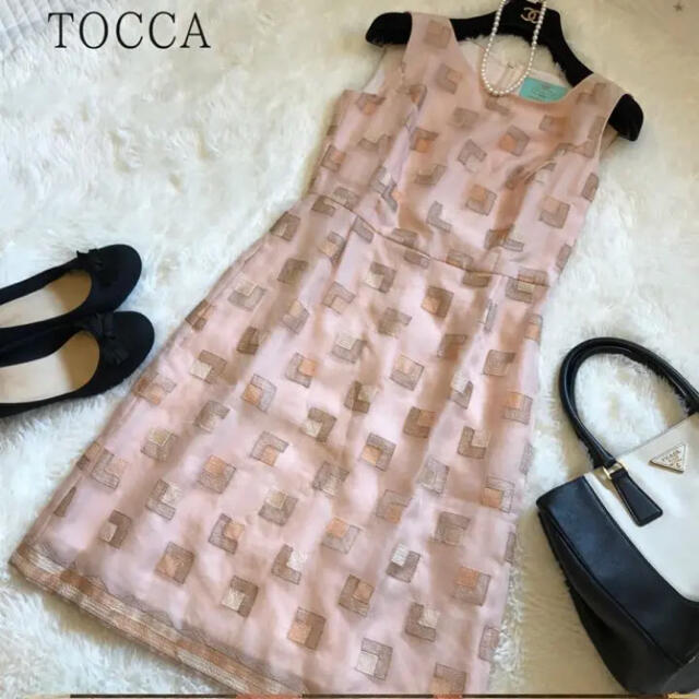 極美品♡TOCCA 総刺繍ワンピース 20th サイズ0 シルク100