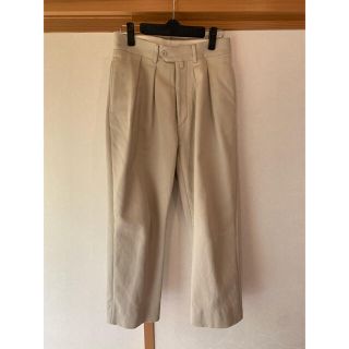 コモリ(COMOLI)のNEAT パンツ cotton pique ivory wide(スラックス)