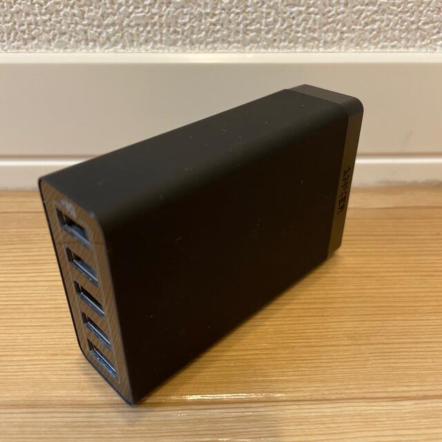 【良品】Anker PowerPort 5 (40W 5ポート)  スマホ/家電/カメラのスマートフォン/携帯電話(バッテリー/充電器)の商品写真