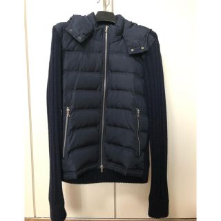 テットオム(TETE HOMME)のTETE HOMME ニットコンビダウンブルゾン S(ニット/セーター)