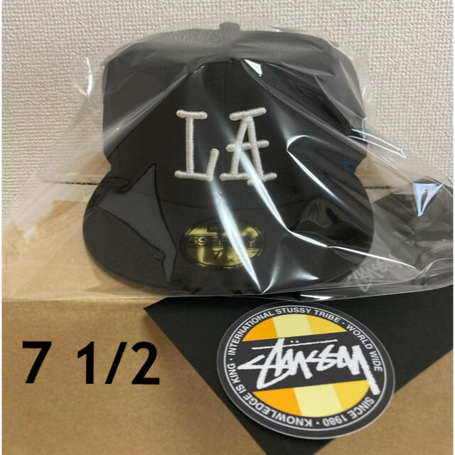 7 1/2 STUSSY NEW ERA CAP BLACK 59FIFTY