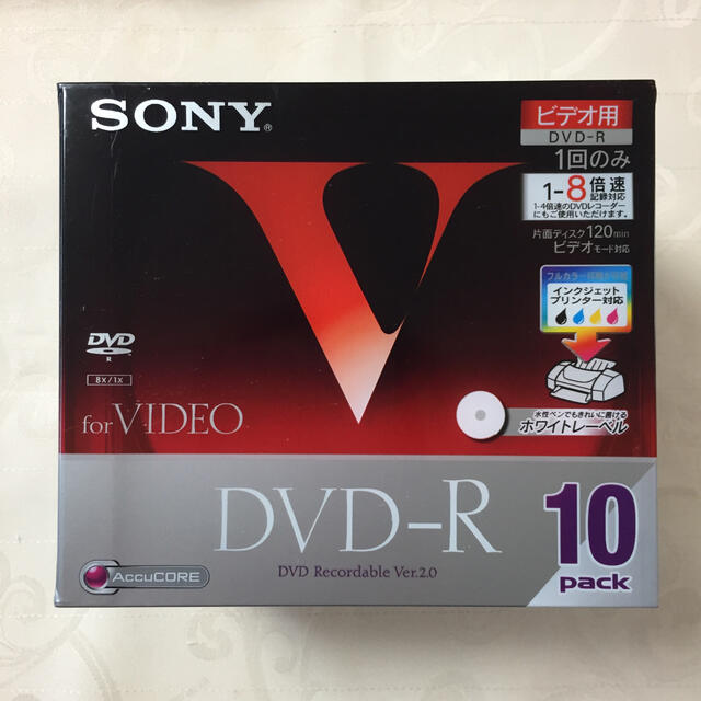SONY(ソニー)のSONY DVD-R for VIDEO 10枚組 型番10DMR120GP エンタメ/ホビーのDVD/ブルーレイ(その他)の商品写真