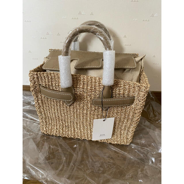 SEA◇カゴバーキン◇グレージュ◇S レディース バッグ carolinagelen.com