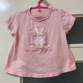 メゾピアノ(mezzo piano)のラクマ 90 メゾピアノ うさぎさんTシャツ(Tシャツ/カットソー)