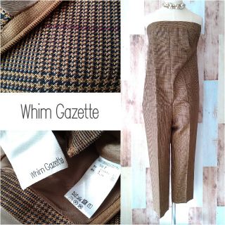 ドゥーズィエムクラス(DEUXIEME CLASSE)の極美品【Whim Gazette♥ウィムガゼット】グレンチェックサロペットパンツ(サロペット/オーバーオール)