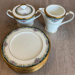 ノリタケ(Noritake)のノリタケ　ケーキ皿６枚　シュガーポット　ミルクポット(食器)