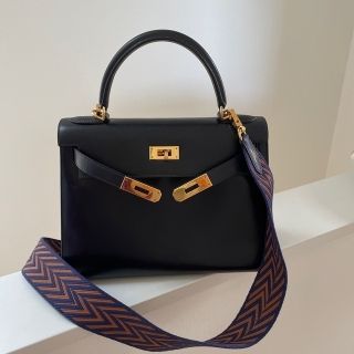 エルメス(Hermes)のHERMES ケリー 28 ボックスカーフ(ハンドバッグ)