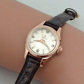 オメガ(OMEGA)のOH済 1950年製 オメガ ピンクゴールド シーマスターの元になった防水時計(腕時計)