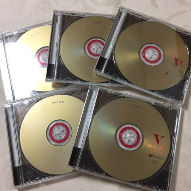 SONY(ソニー)のSONY DVD-RW for VIDEO 120mini ゴールド 10枚組 エンタメ/ホビーのDVD/ブルーレイ(その他)の商品写真
