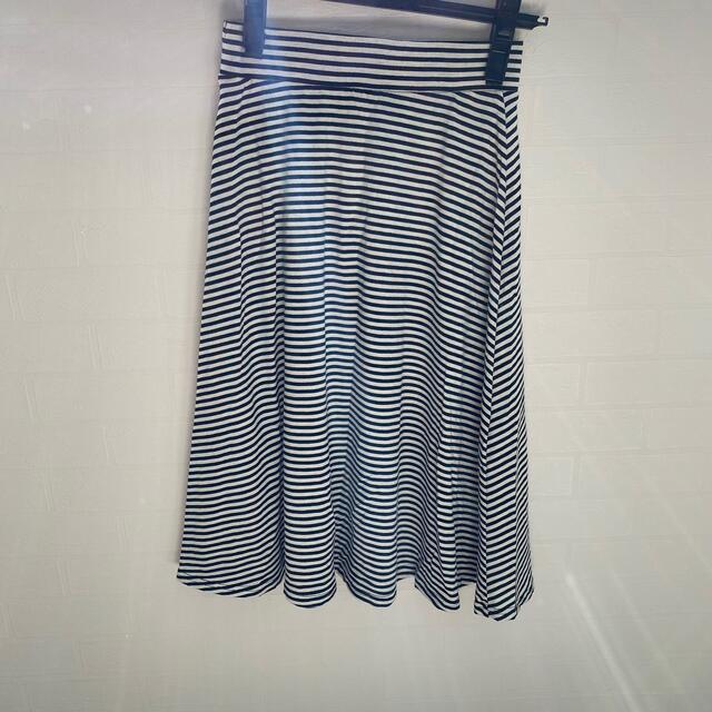 MURUA(ムルーア)のMURUA ボーダーフレアスカート レディースのスカート(ひざ丈スカート)の商品写真