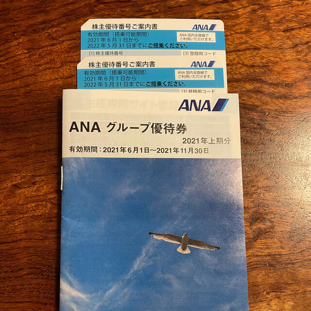 ANA(全日本空輸)(エーエヌエー(ゼンニッポンクウユ))のANA 株主優待券　2枚 チケットの優待券/割引券(ショッピング)の商品写真