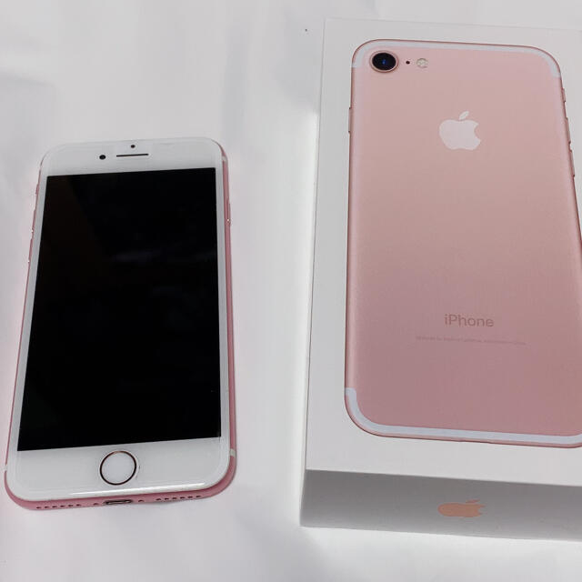 iPhone7 RoseGold 128GB SIMフリースマホ/家電/カメラ