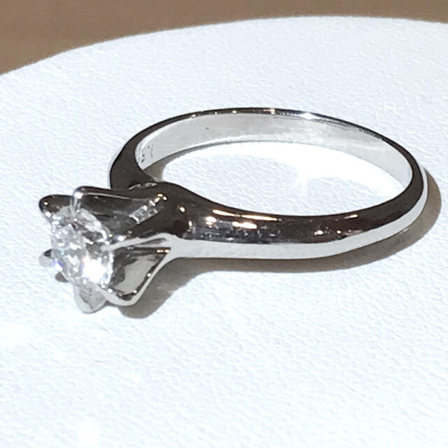 ☆Pt900 立て爪台ダイヤリング 0.57ct☆ 4