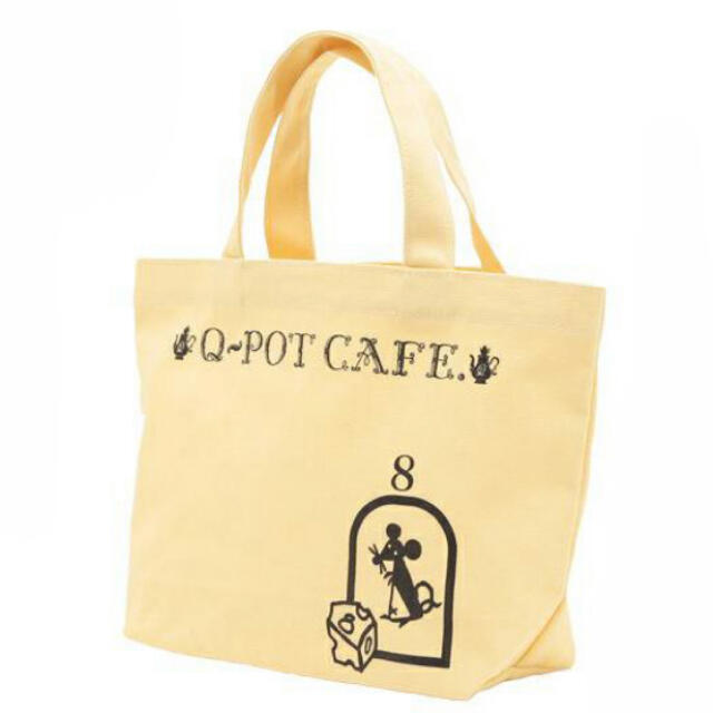 Q-pot.(キューポット)の■Q-pot CAFE.■タイニーマウスランチトートバッグ(イエロー)Q-pot レディースのバッグ(トートバッグ)の商品写真