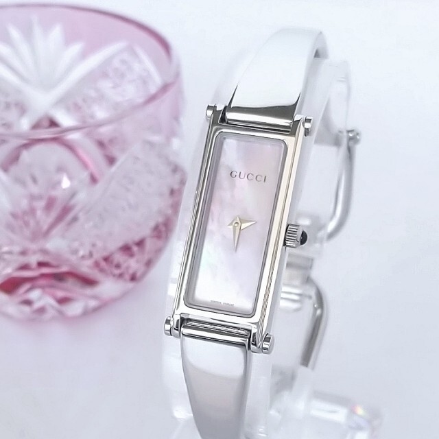 ⭐️綺麗 グッチ ピンク シェル文字盤 レディースウォッチ 腕時計 着物