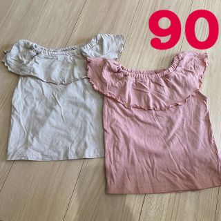 ニシマツヤ(西松屋)のフリル　Ｔシャツ　90センチ　2枚セット(Tシャツ/カットソー)