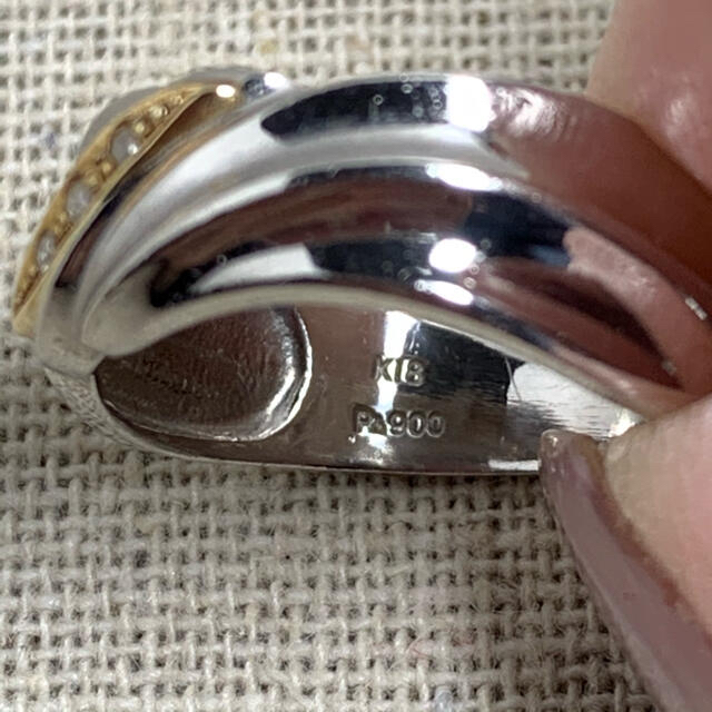 JEWELRY TSUTSUMI(ジュエリーツツミ)のプラチナ ×  K18 ダイヤ ファッションリング レディースのアクセサリー(リング(指輪))の商品写真