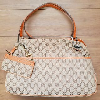 グッチ(Gucci)のGucci キャンバス トートバッグ コインケース付き(トートバッグ)