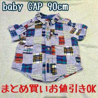 ベビーギャップ(babyGAP)の男の子　baby GAP  ポロシャツ　半袖　チェック　90cm(ブラウス)