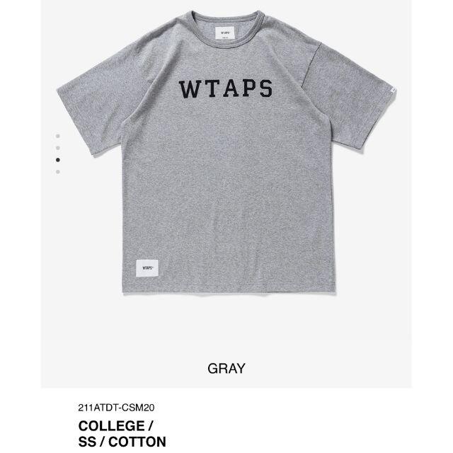 GRAY M 21SS WTAPS COLLEGE / SS / COTTON