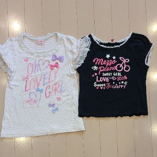 メゾピアノ(mezzo piano)のメゾピアノ　Tシャツ　２枚セット　120サイズ　女の子Tシャツ　まとめ売り(Tシャツ/カットソー)